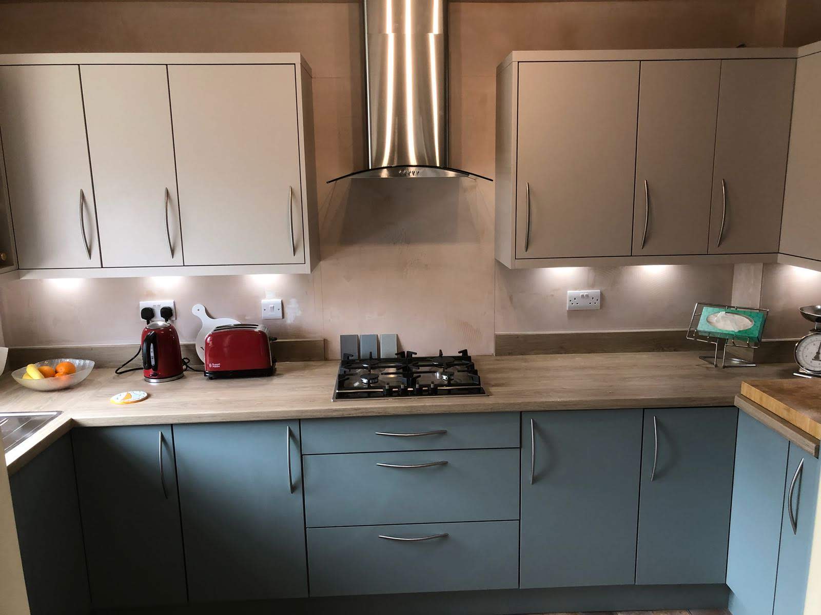 Base units being installed